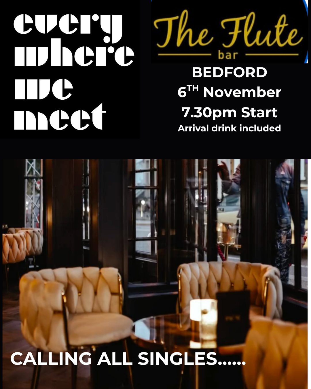 Bedford Singles Night The flute 6th November 7.30pm