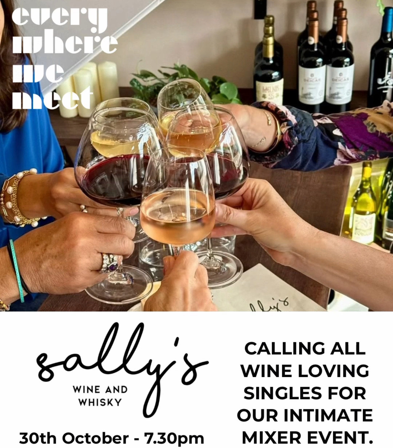 Towester Singles Night Sally's Wine Bar 30th October 2025 7.30pm