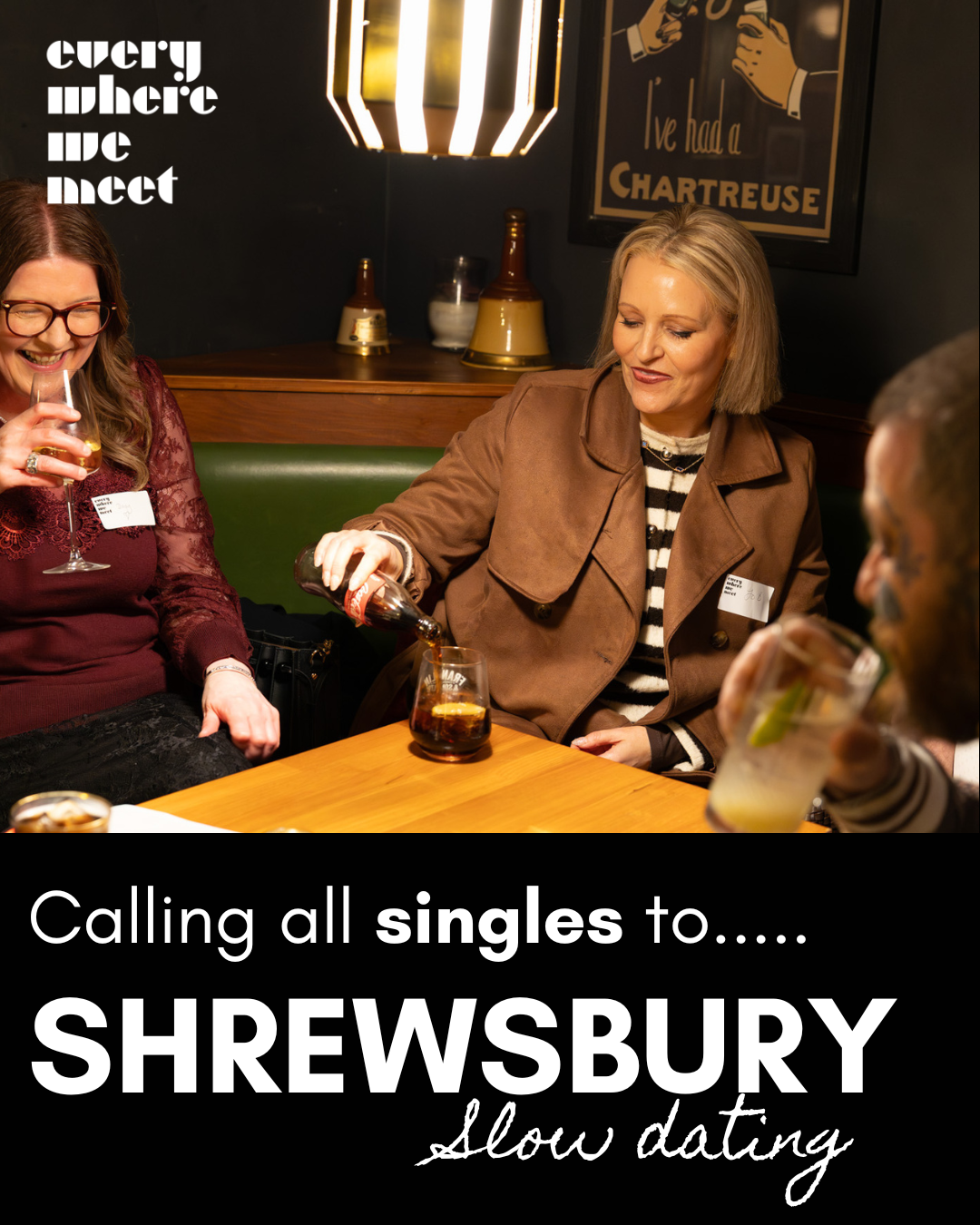 Shrewsbury Slow dating. 15th April at Floro Lounge 7pm. Over 30s