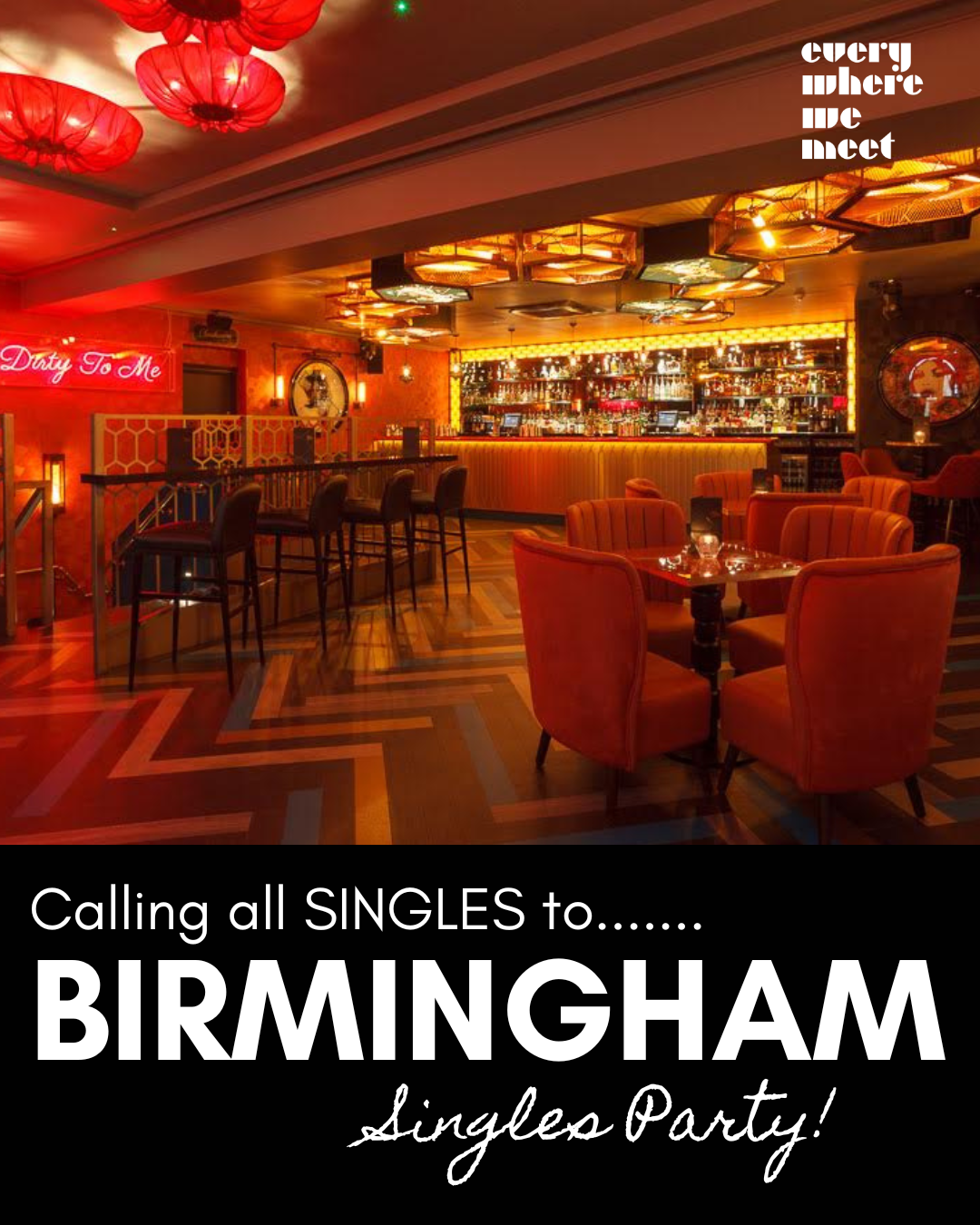Birmingham Singles Party - Dirty Martini, 6th May 7.30pm