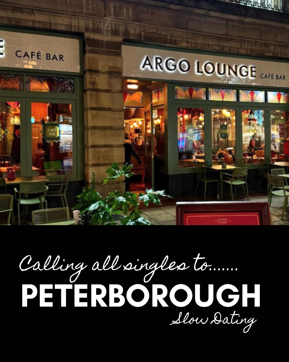 Peterborough Slow Dating At The Argo Lounge On The 2nd April 7pm