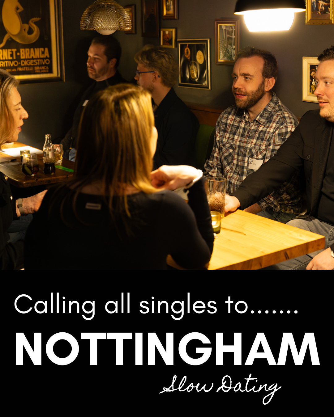 Nottingham Slow Dating, 30-45yrs AND Over 45s - Cosy Club 10th June 7.30pm