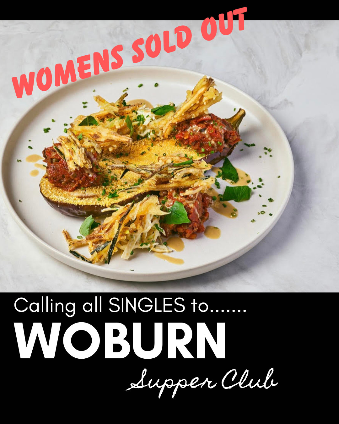 Woburn Singles Supper Club at Margos 19th March 7pm